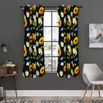 Sunflower Chamomile Pattern Print Curtain