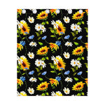 Sunflower Chamomile Pattern Print Curtain