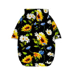 Sunflower Chamomile Pattern Print Dog Zip Up Hoodie