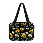 Sunflower Chamomile Pattern Print Double Strap Bible Bag