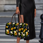 Sunflower Chamomile Pattern Print Duffle Bag