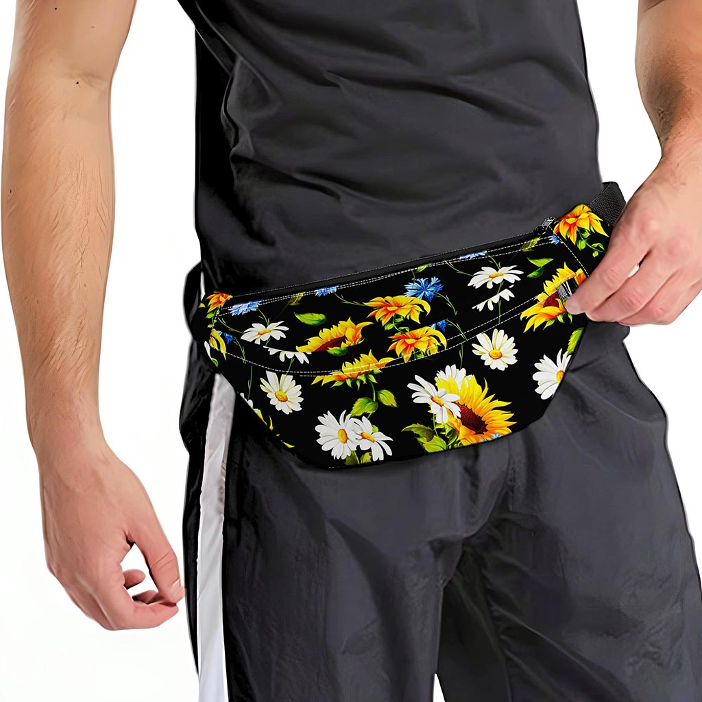 Sunflower Chamomile Pattern Print Fanny Pack