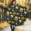 Sunflower Chamomile Pattern Print Foldable Umbrella