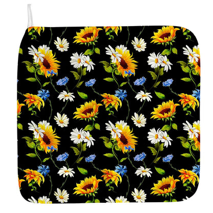 Sunflower Chamomile Pattern Print Hand Towel