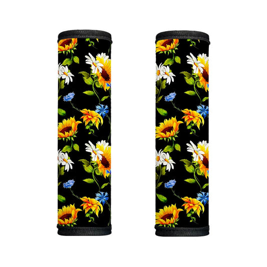Sunflower Chamomile Pattern Print Handle Covers