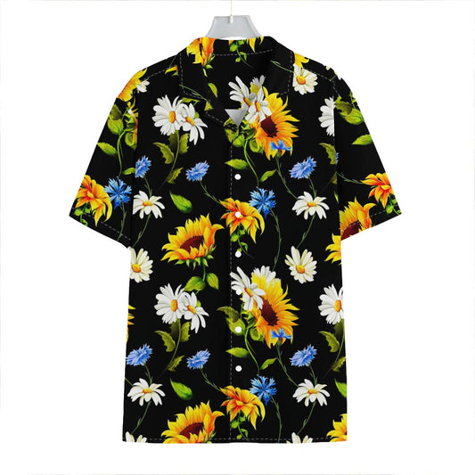 Sunflower Chamomile Pattern Print Hawaiian Shirt