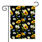 Sunflower Chamomile Pattern Print House Flag