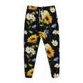 Sunflower Chamomile Pattern Print Jogger Pants