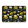 Sunflower Chamomile Pattern Print Kitchen Mat