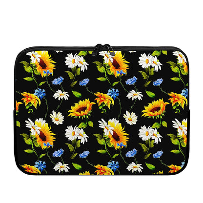 Sunflower Chamomile Pattern Print Laptop Sleeve