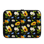 Sunflower Chamomile Pattern Print Laptop Sleeve