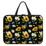 Sunflower Chamomile Pattern Print Laptop Sleeve With Handle