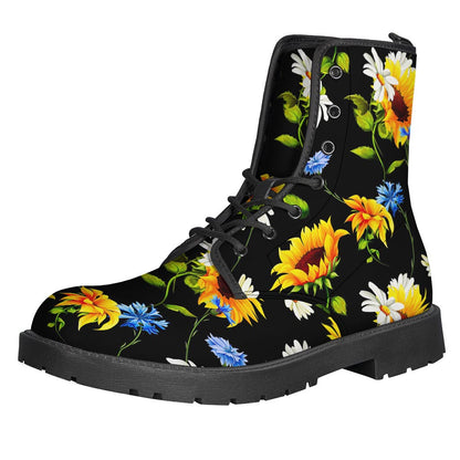 Sunflower Chamomile Pattern Print Backpack
