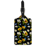 Sunflower Chamomile Pattern Print Luggage Tag