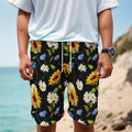 Sunflower Chamomile Pattern Print Men's Cargo Shorts