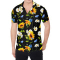 Sunflower Chamomile Pattern Print Men's Shirt