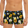 Sunflower Chamomile Pattern Print Men's Short Boxer Briefs