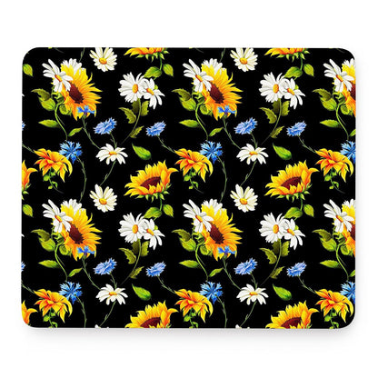 Sunflower Chamomile Pattern Print Mouse Pad