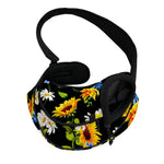 Sunflower Chamomile Pattern Print Pet Sling Carrier