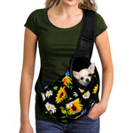Sunflower Chamomile Pattern Print Pet Sling Carrier