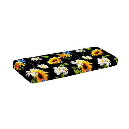 Sunflower Chamomile Pattern Print Piano Keyboard Cover