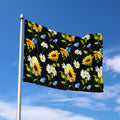 Sunflower Chamomile Pattern Print Polyester Flag