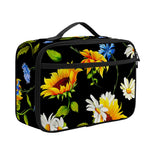 Sunflower Chamomile Pattern Print Portable Lunch Bag
