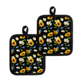 Sunflower Chamomile Pattern Print Pot Holders