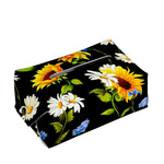 Sunflower Chamomile Pattern Print Rectangle Tissue Box Cover