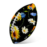 Sunflower Chamomile Pattern Print Rugby Ball