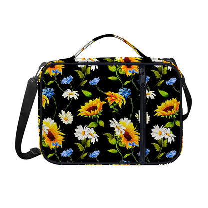 Sunflower Chamomile Pattern Print Shoulder Strap Bible Bag