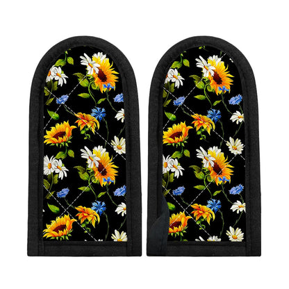 Sunflower Chamomile Pattern Print Skillet Handle Cover
