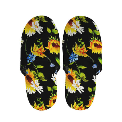 Sunflower Chamomile Pattern Print Slippers