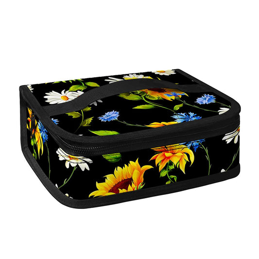 Sunflower Chamomile Pattern Print Small Lunch Bag