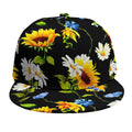 Sunflower Chamomile Pattern Print Snapback Cap