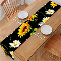 Sunflower Chamomile Pattern Print Table Runner