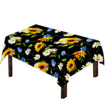 Sunflower Chamomile Pattern Print Tablecloth