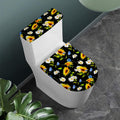 Sunflower Chamomile Pattern Print Toilet Lid And Tank Cover Set