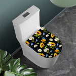 Sunflower Chamomile Pattern Print Toilet Lid Cover