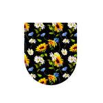 Sunflower Chamomile Pattern Print Toilet Lid Cover