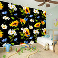Sunflower Chamomile Pattern Print Wall Sticker