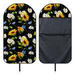 Sunflower Chamomile Pattern Print Waterproof Car Seat Cover