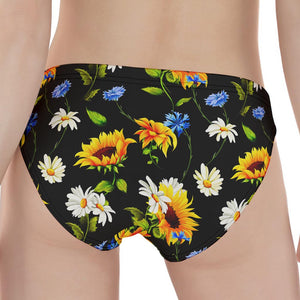 Sunflower Chamomile Pattern Print Women's Panties