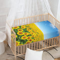 Sunflower Field Print Baby Crib Sheet