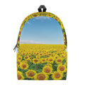 Sunflower Field Print School Backpack