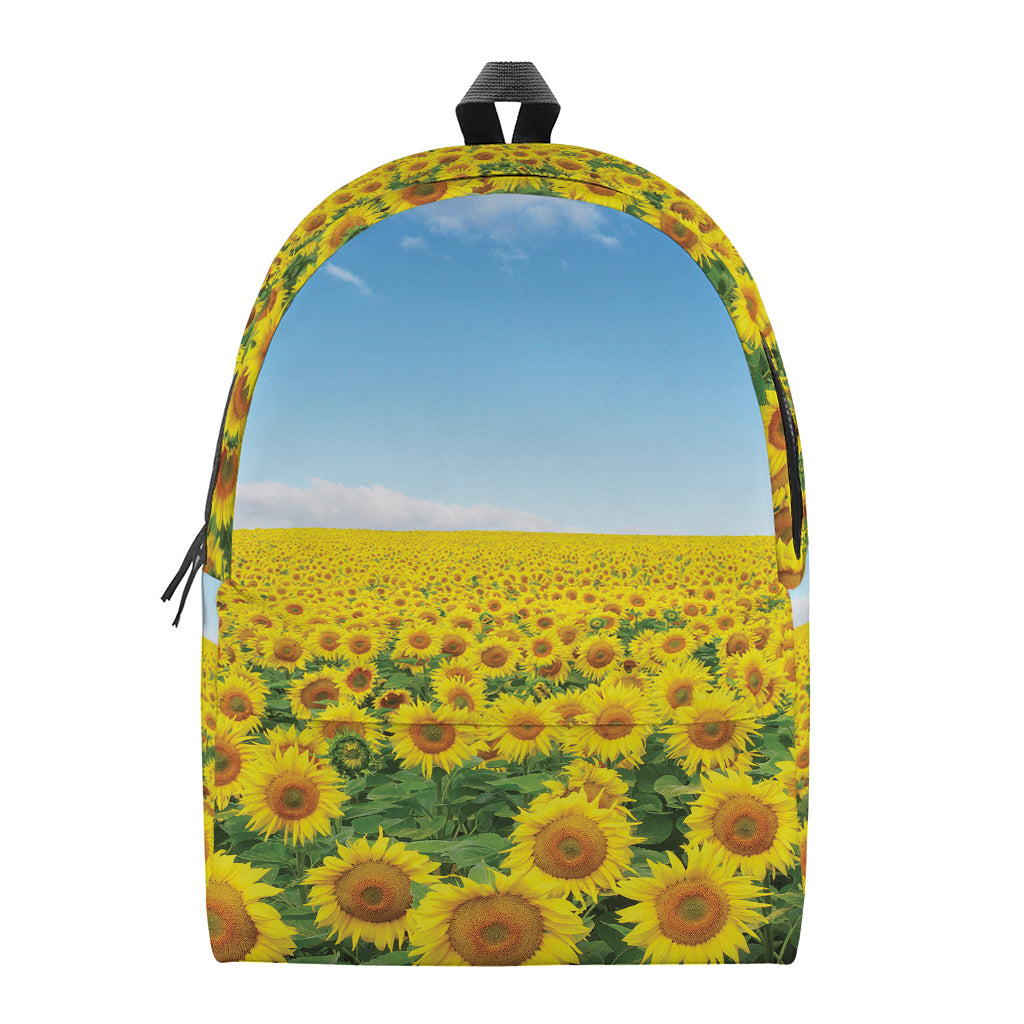 Sunflower Field Print Backpack