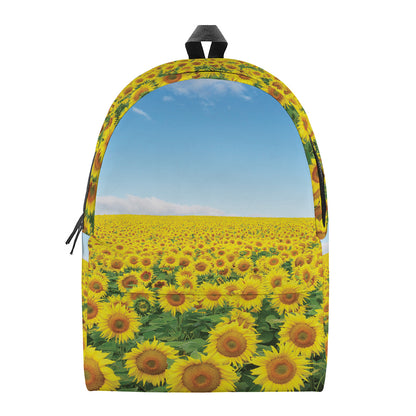 Sunflower Field Print Backpack