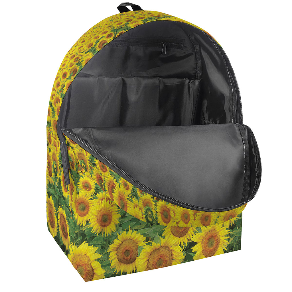 Sunflower Field Print Backpack