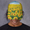 Sunflower Field Print Baseball Cap