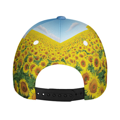 Sunflower Field Print Baseball Cap